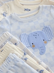 Blue/White Elephant - حزمة من 3 بيجامات دافئة (9 شهور-10 سنوات) - صورة 6 من 7