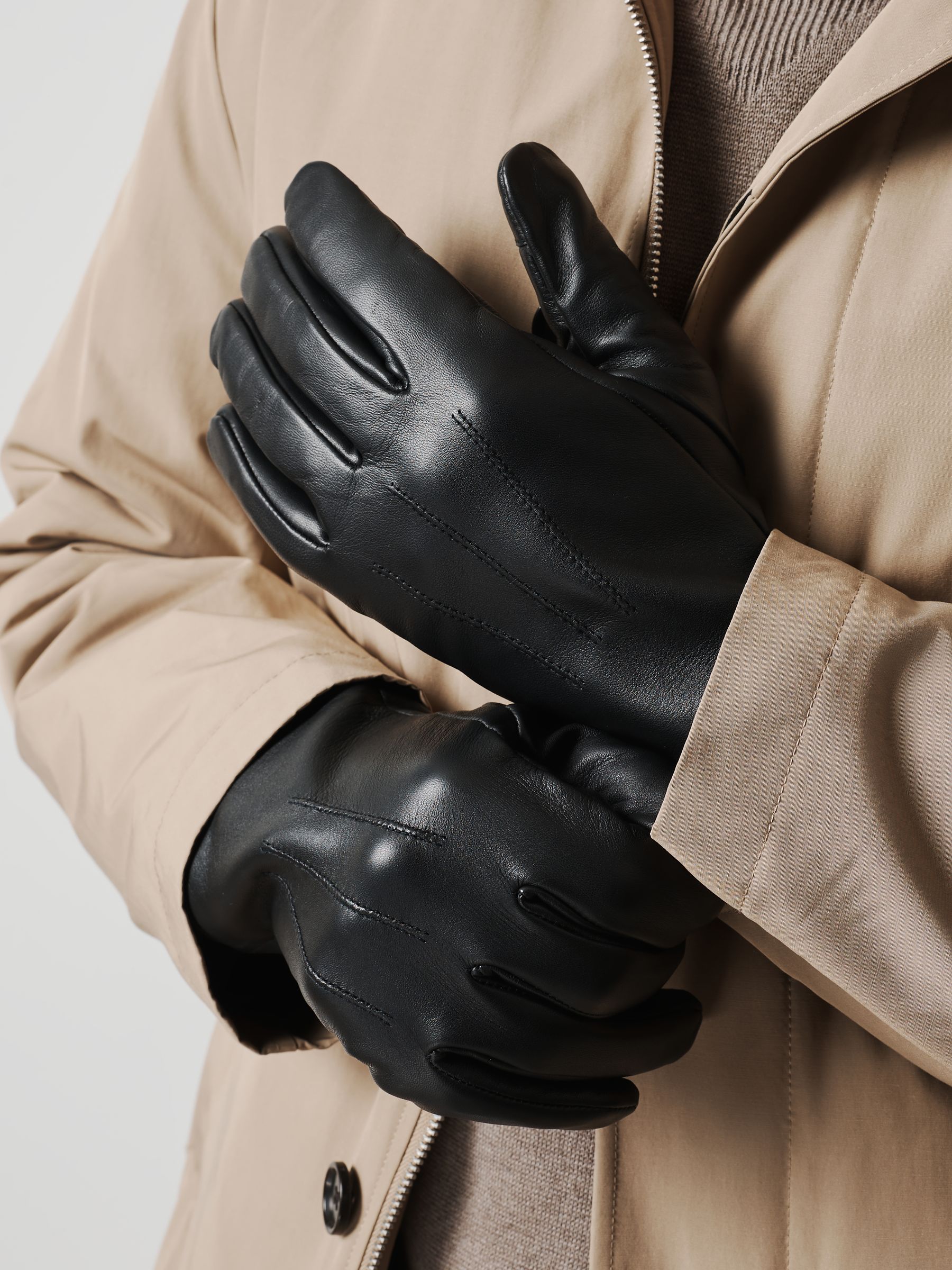 Buy Black Leather Gloves from Next USA