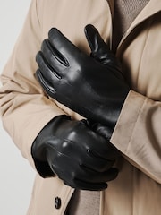 Crna - Kožne Gloves - Slika 1 od 4