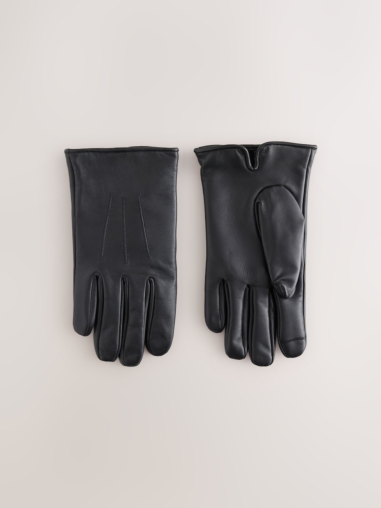 Crna - Kožne Gloves - Slika 2 od 4