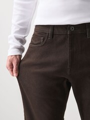 Brown Slim Fit Motion Flex Jeans - Image 6 of 9
