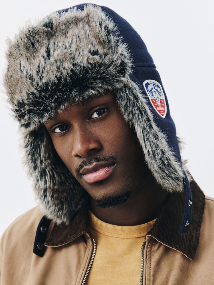 Navy Blue Trapper Hat - Image 1 of 6