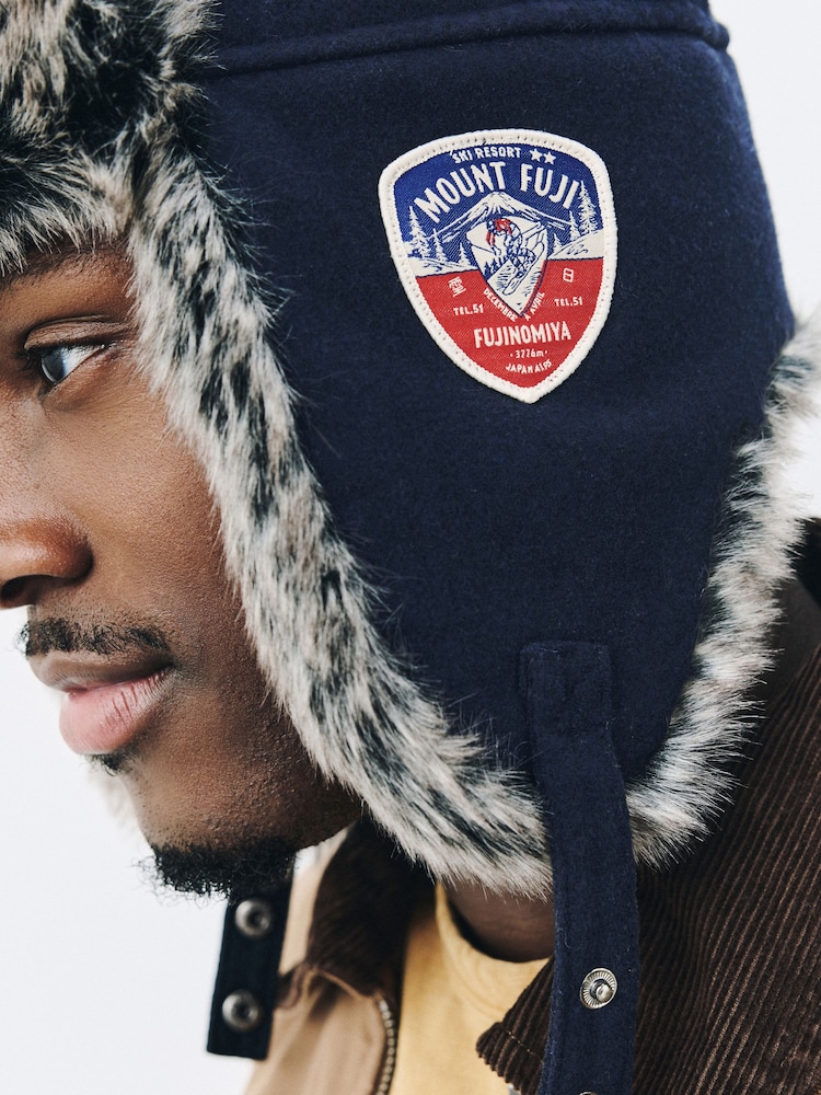 Navy Blue Trapper Hat - Image 2 of 6