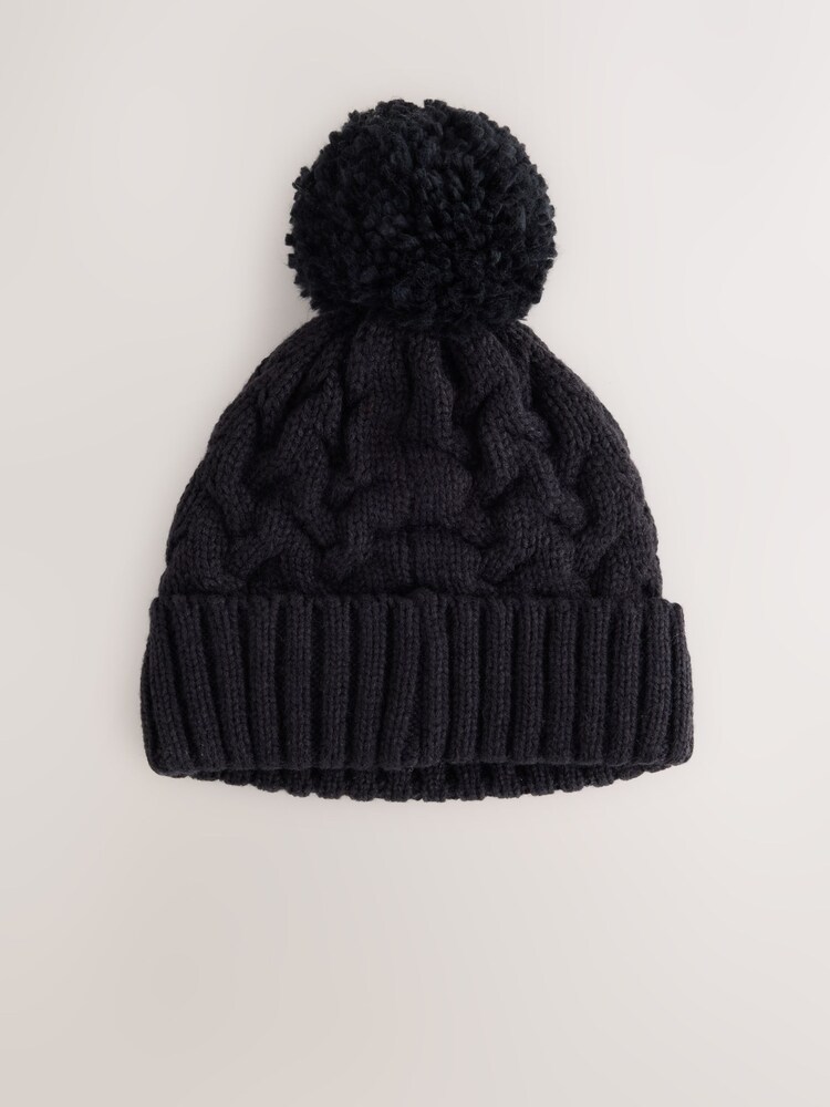 Black Thinsulate Bobble Hat - Image 1 of 3 Black Thinsulate Bobble Hat - Image 1 of 3