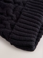 Black Thinsulate Bobble Hat - Image 2 of 3