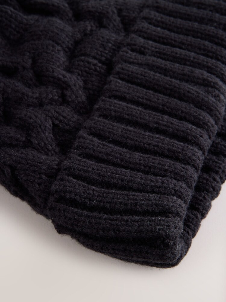 Black Thinsulate Bobble Hat - Image 2 of 3 Black Thinsulate Bobble Hat - Image 2 of 3