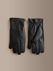 Negro - Guantes de cuero Signature - Imagen 1 de 3