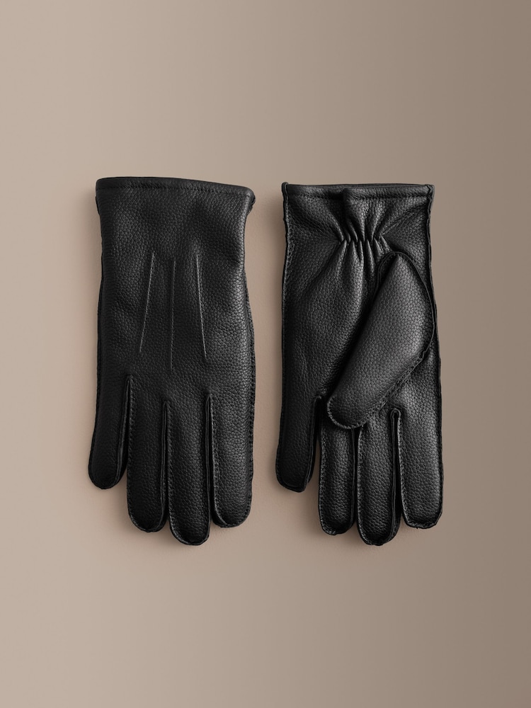 Negro - Guantes de cuero Signature - Imagen 1 de 3 Negro - Guantes de cuero Signature - Imagen 1 de 3