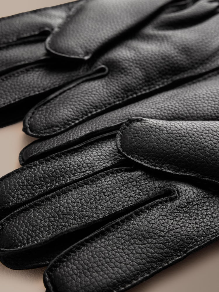 Negro - Guantes de cuero Signature - Imagen 3 de 3 Negro - Guantes de cuero Signature - Imagen 3 de 3