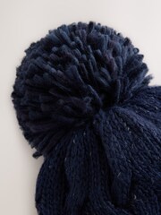 Navy Blue Thinsulate Bobble Hat - Image 3 of 3