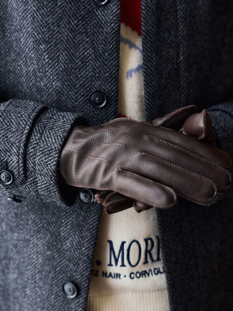 Marrón - Guantes de cuero Signature - Imagen 2 de 5