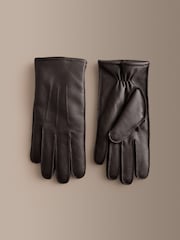 Marrón - Guantes de cuero Signature - Imagen 3 de 5