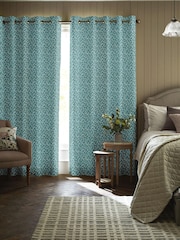 Azure Blue Shelby Made to Measure Curtains - Image 2 of 9
