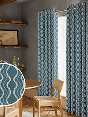 Indigo Blue Anton Made to Measure Curtains - Image 1 of 10