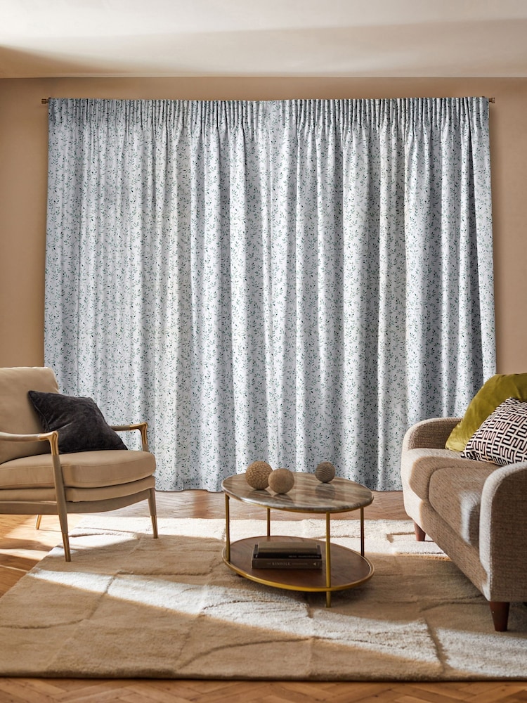 Duck Egg Blue Shelby Made to Measure Curtains - Image 2 of 9