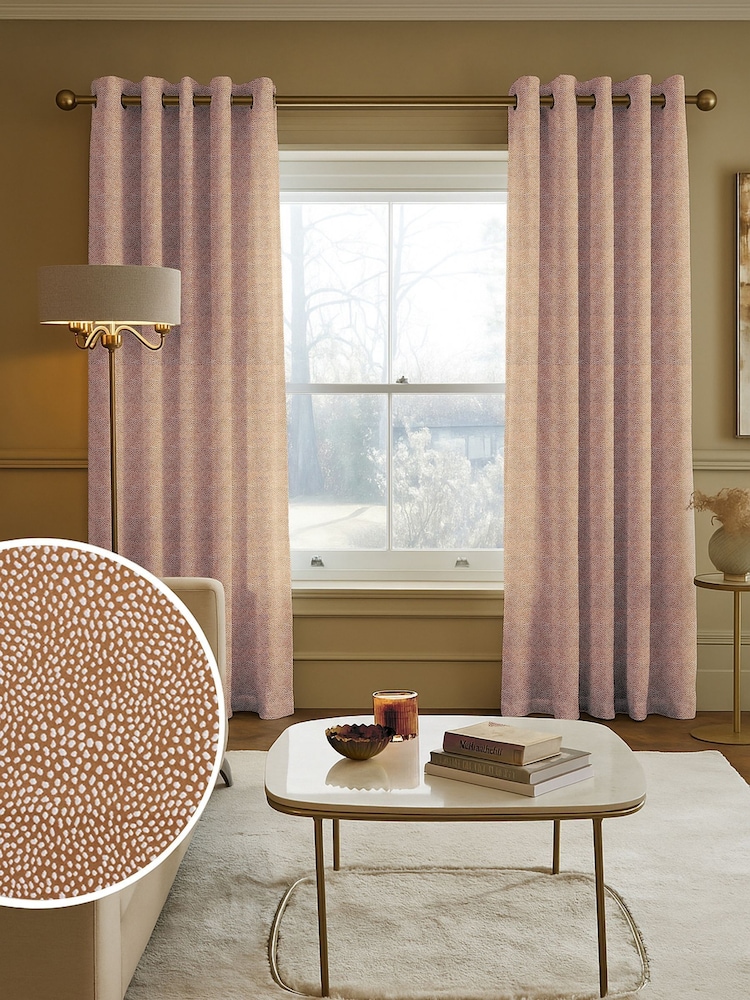 Ginger Orange Stipple Made to Measure Curtains - Image 1 of 9