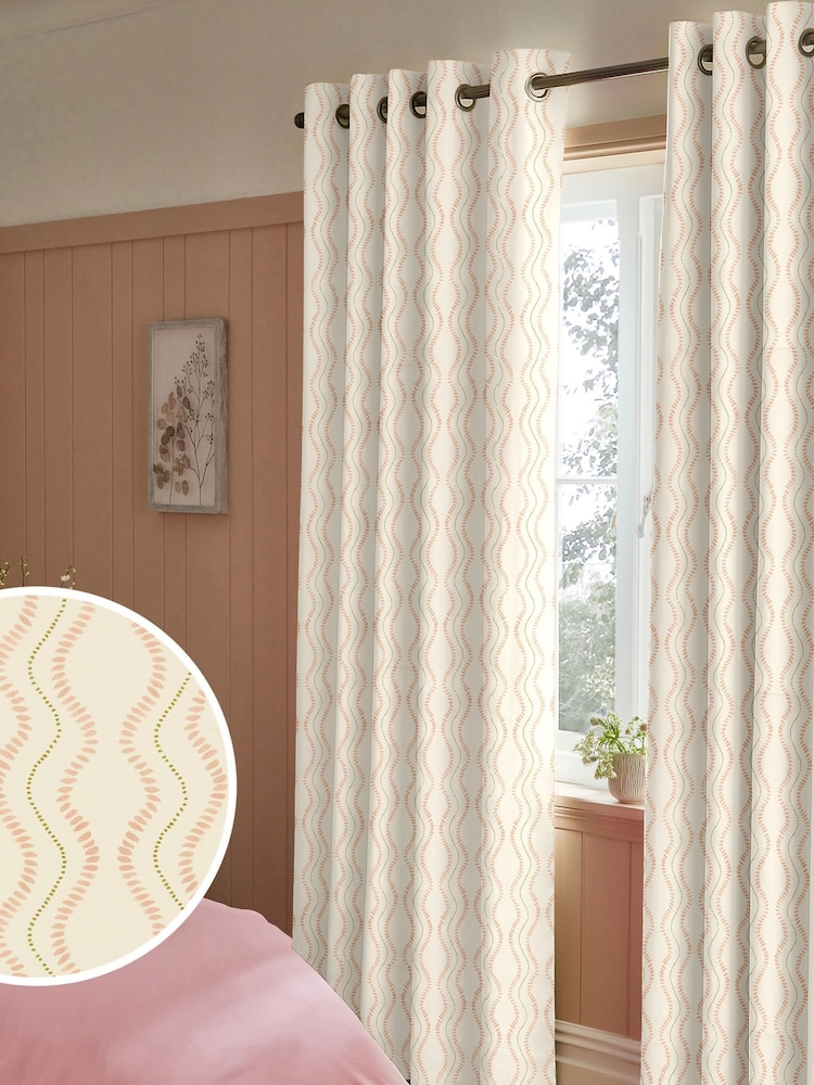 Blossom Pink Anton Made to Measure Curtains - Image 1 of 10 Blossom Pink Anton Made to Measure Curtains - Image 1 of 10