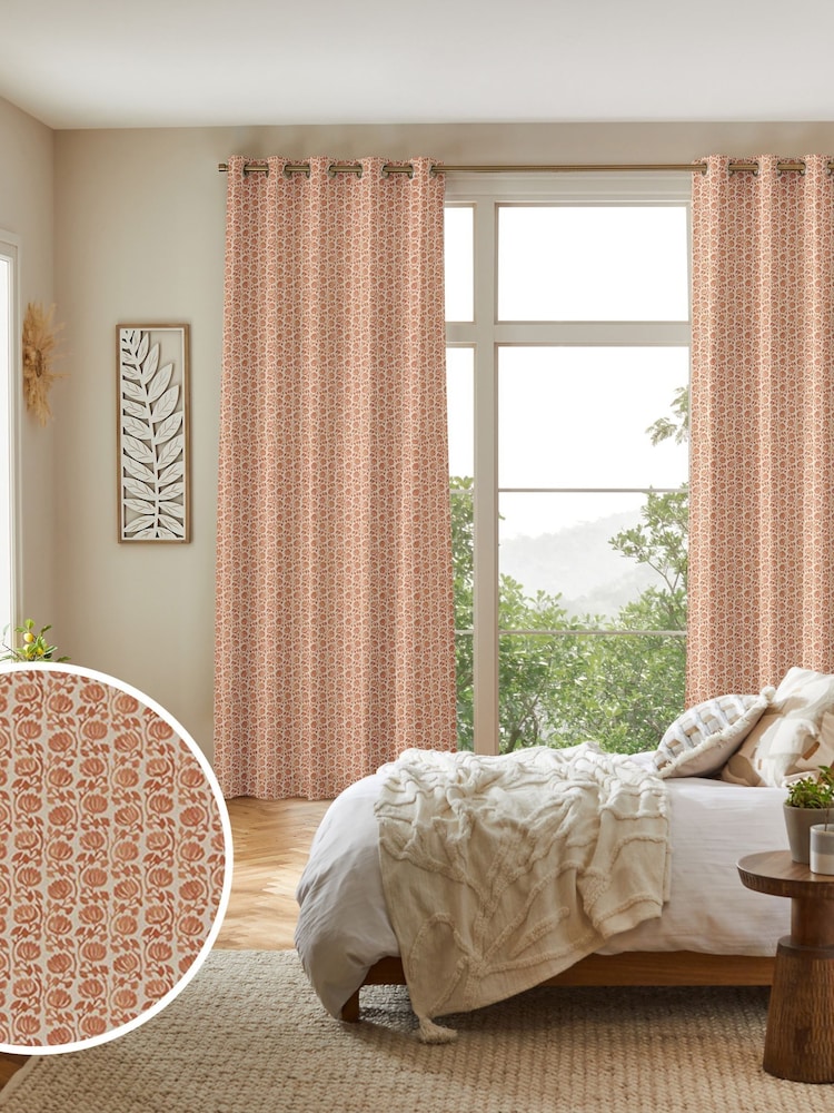 Ginger Orange Eliza Made to Measure Curtains - Image 1 of 9 Ginger Orange Eliza Made to Measure Curtains - Image 1 of 9