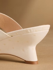 Russell & Bromley Oatmeal Haymoor Toe Post Wedge Sandals - Image 11 of 12