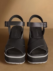 Russell & Bromley Black Blakelow Platform Heeled Sandals - Image 3 of 7