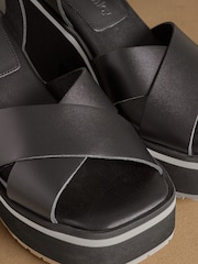 Russell & Bromley Black Blakelow Platform Heeled Sandals - Image 4 of 7