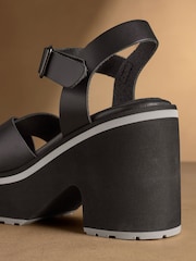 Russell & Bromley Black Blakelow Platform Heeled Sandals - Image 6 of 7