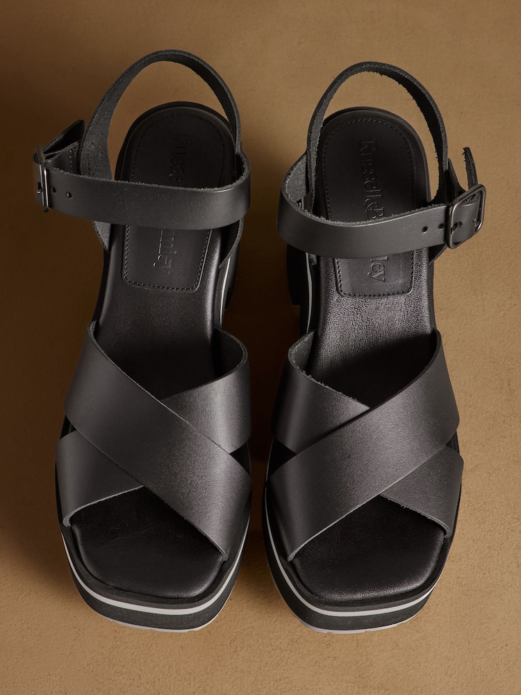Russell & Bromley Black Blakelow Platform Heeled Sandals - Image 7 of 7 Russell & Bromley Black Blakelow Platform Heeled Sandals - Image 7 of 7