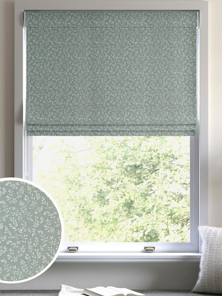 Sage Green Shelby Made to Measure Roman Blinds - Image 1 of 7 Sage Green Shelby Made to Measure Roman Blinds - Image 1 of 7