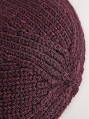 Dark Purple Knitted Beanie - Image 5 of 5
