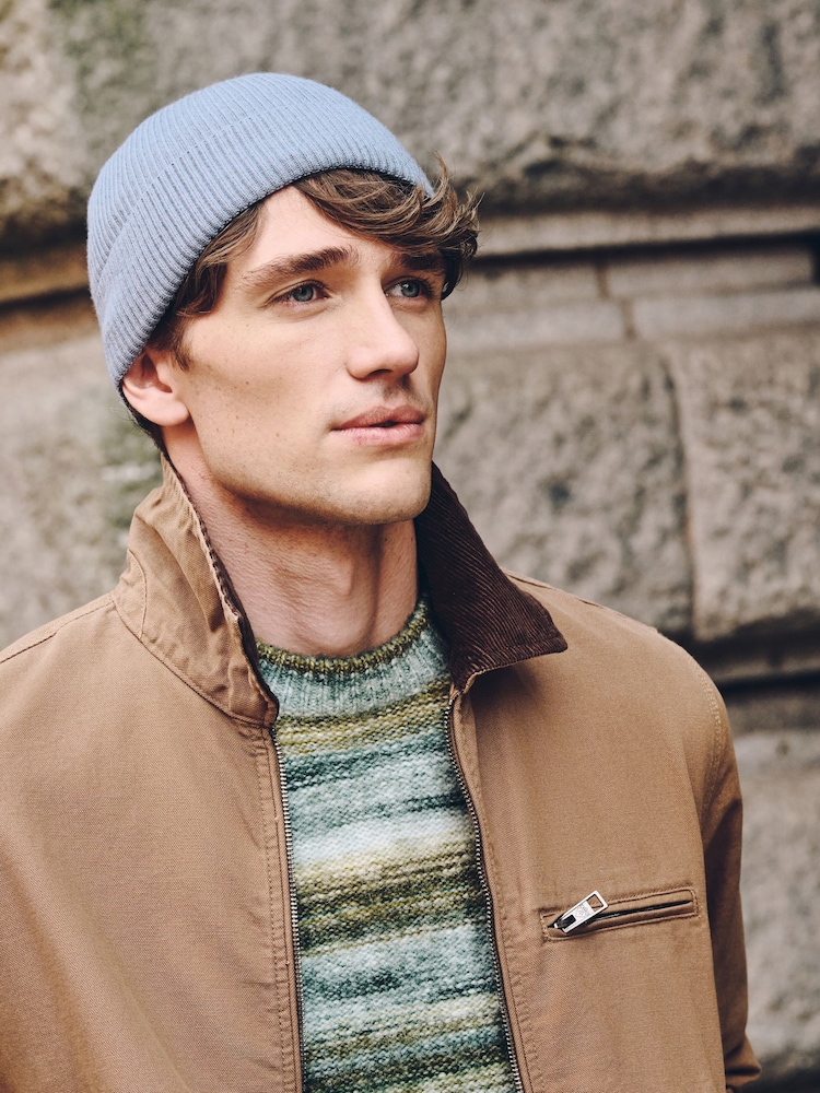 Light Blue Fine Knitted Beanie - Image 1 of 5