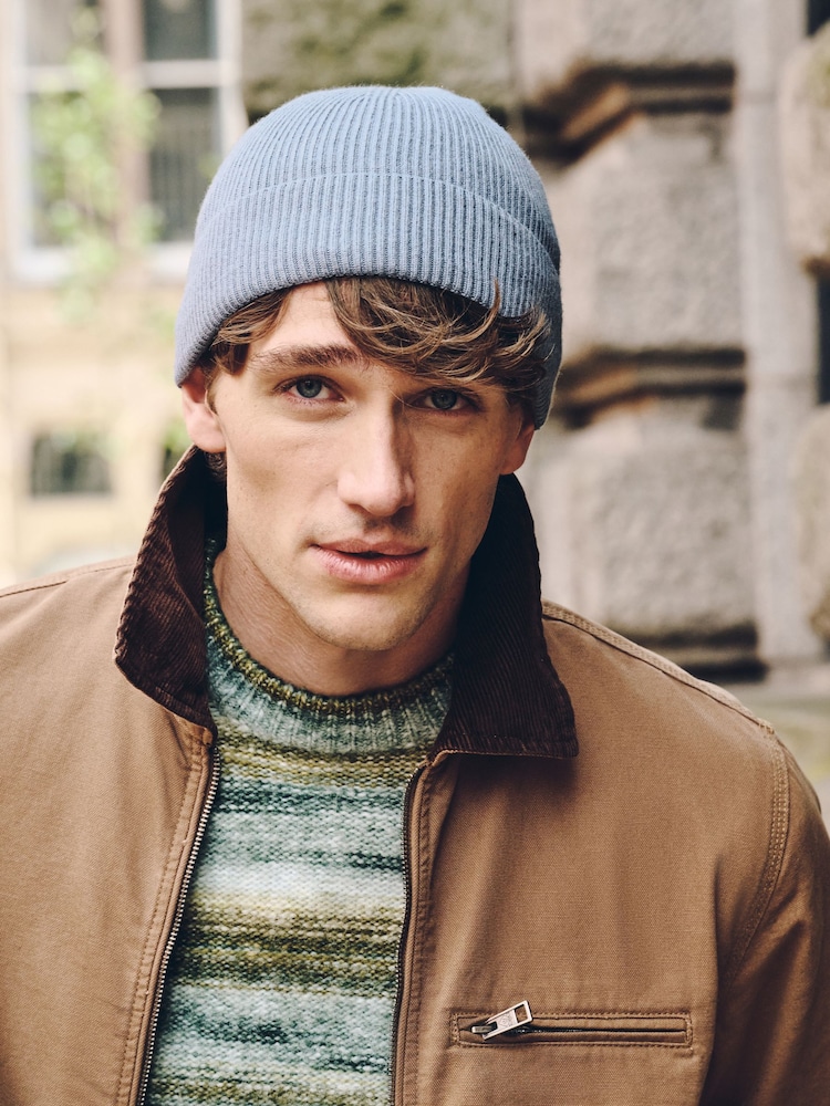 Light Blue Fine Knitted Beanie - Image 2 of 5
