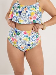 Yours Curve White Super High Waisted Bikini Briefs - Image 1 of 7