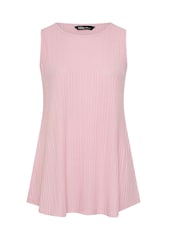 Yours Curve Pink Ribbed Soft Touch Vest - Image 5 of 5