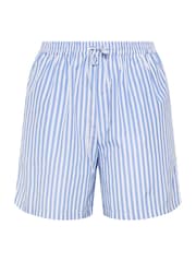 Yours Curve Blue Striped Woven Shorts - Image 5 of 5