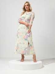 Yours Curve Cream London Keyhole Dress - Image 2 of 5