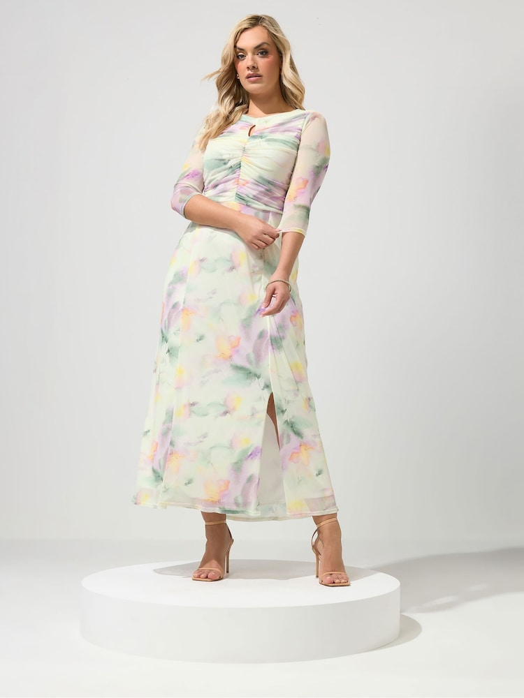 Yours Curve Cream London Keyhole Dress - Image 2 of 5