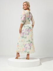 Yours Curve Cream London Keyhole Dress - Image 3 of 5