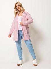 Yours Curve Pink Scuba Blazer - Image 3 of 5