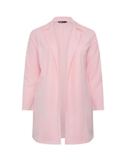 Yours Curve Pink Scuba Blazer - Image 5 of 5