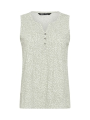 M&Co Green Petite Ditsy Printed Top - Image 5 of 5