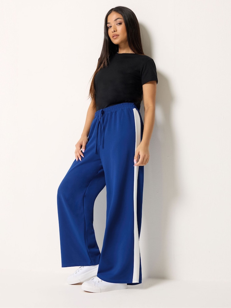 M&Co Blue Side Stripe Trousers - Image 2 of 5 M&Co Blue Side Stripe Trousers - Image 2 of 5