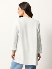 M&Co White Textured Jersey Jacket - Image 3 of 5