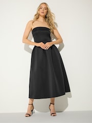 Long Tall Sally Black Pleated Bardot Dress - Image 2 of 5