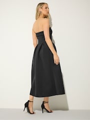 Long Tall Sally Black Pleated Bardot Dress - Image 3 of 5