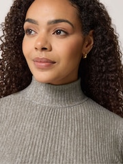 M&Co Grey Soft Touch Fit & Flare Dress - Image 4 of 5