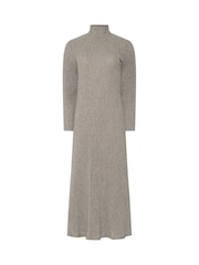 M&Co Grey Soft Touch Fit & Flare Dress - Image 5 of 5