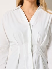 Long Tall Sally White Pleated Collar Shirt - Image 4 of 5