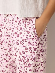PixieGirl Pink Printed Wide Leg Trousers - Image 4 of 4