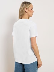 Long Tall Sally White Martini Graphic Oversized T-Shirt - Image 4 of 6