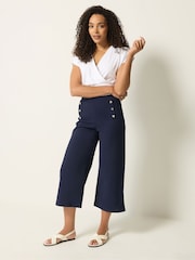 M&Co Military Button Cropped Trousers - Imagen 3 de 4